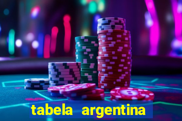 tabela argentina torneo betano